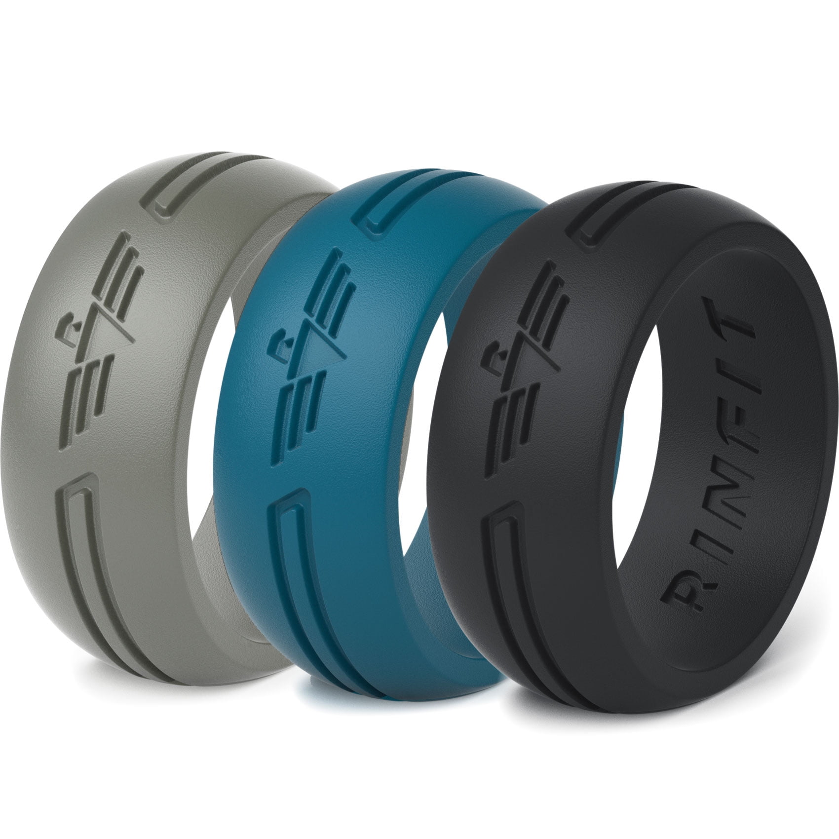 Rinfit Men�s Silicone Wedding Ring by Rinfit 3 Rings