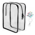 thumbnail image 3 of Bolsa de almacenamiento para muñecas pequeña, estuche de almacenamiento para minifiguras, bolsa pequeña portátil a prueba de polvo, bolsa para muñecas negro con hebilla, 3 of 8