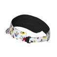 thumbnail image 3 of Daiia French Bulldog With Coffee Cup Pattern Sport Sun Visor Hats Visor Cap Adjustable Empty Top Baseball Cap Cotton Ball Caps for Women and Men, 3 of 8