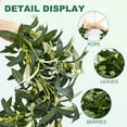 thumbnail image 5 of simeccom 22" Heart Shaped Artificial Olive Leaf & Fruit Wreath - Realistic Green Olive Branches with Spring Floral Accents for Farmhouse Wall Door Wedding Arch Window Garden Decor, 5 of 6