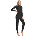 thumbnail image 3 of Adult High Neck Zip Unitard Full Body Leotard Bodycon Jumpsuit for Women, 3 of 15