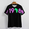 thumbnail image 3 of 198 Africa Neon Women's Short Sleeve T-Shirt Crew Neck Casual Summer Trendy Loose Fit Tops, 3 of 6