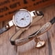 thumbnail image 1 of Reloj Mujer Brazalete Dama Pulsera Dije Cristal Malubero Vinil, 1 of 2