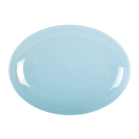 Excellante Blue Jade Melamine Dinnerware Collection 13 1/8" X 10 3/8" Platter, Comes in Dozen