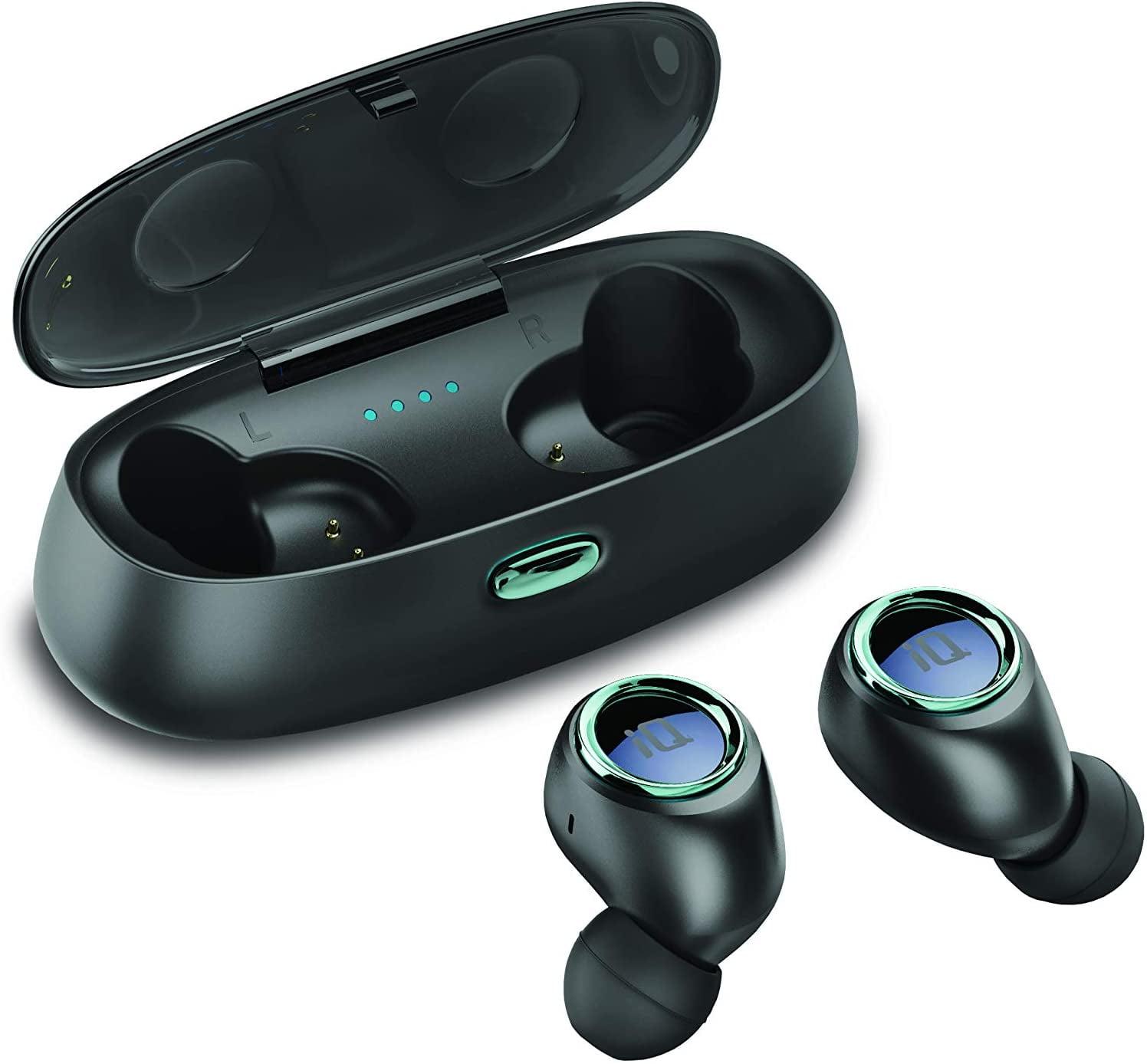 iQ Podz 30W TWS True Wireless Earbuds, Wireless Charging Case, Bluetooth 5.0, Works with Siri