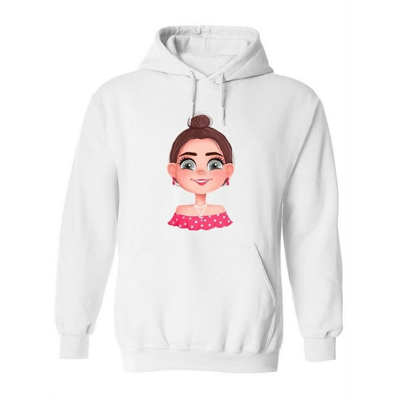 Cute Girl. Hoodie Women -Image by Shutterstock, Female 4X-Large