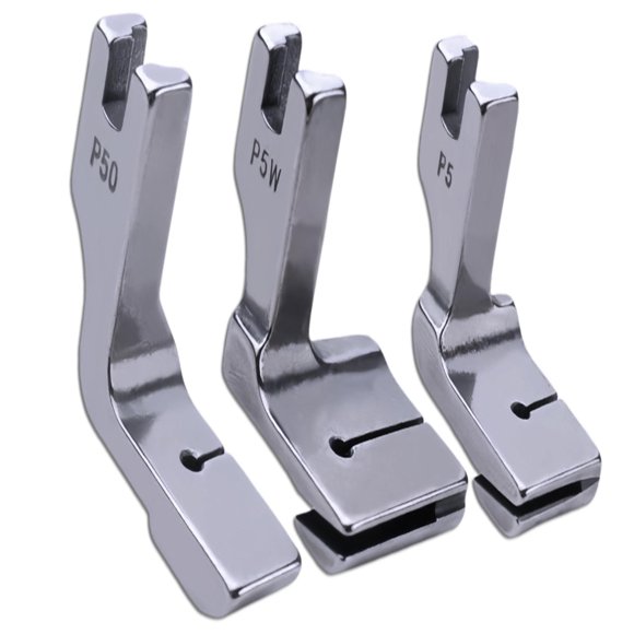 3 Pcs Pieds de Presse-Coupe pour Machine à Coudre, Derniers Pieds de Volant Courants Double Rassemblement Plissés Froncés, Pieds de Presse-Couture Industriels P5 P50 P5W pour la Plupart des S