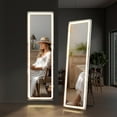 thumbnail image 6 of Bigleap Mirror Full Length with LED Lights, 21"x64" Body Wall Mirrors, Tall Mirror with Dimmable 3-Color Lighting for Bedroom Cloakroom, 6 of 9