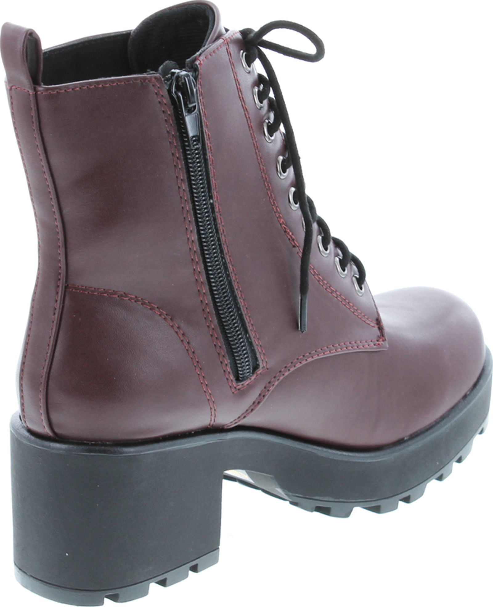 Combat Mid Heel Military Ankle Boots 