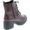thumbnail image 5 of Soda Women's Magpie Faux Leather Lace-Up Combat Mid Heel Military Ankle Boots, 5 of 7