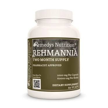 Rehmannia Root | 1000 mg, 60 Vegan Capsules Herbal Dietary Supplement