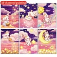 thumbnail image 2 of Pintura de diamantes AB de conejo y estrella en sueño, mosaico de diamantes bordado, imagen de dibujos animados, Kit de punto de cruz DIY, decoración del hogar, regalo de niña, 2 of 4