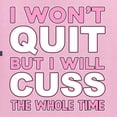 thumbnail image 5 of Wild Bobby, I Won't Quit but I Will Cuss the Whole Time Gym/Workout Unisex Graphic Hoodie Sweatshirt, Light Pink, 3X-Large, 5 of 5
