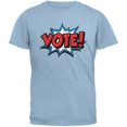 thumbnail image 1 of Election Comic Style VOTE! Light Blue Adult T-Shirt, 1 of 1