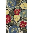 thumbnail image 1 of SAFAVIEH Four Seasons Collection 2'3" x 3'9" Black/Multi FRS437A Hand-Hooked Floral Accent Rug, 1 of 5