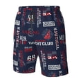 thumbnail image 4 of Honeii Nautical Style Sailboat Print Men's Casual Shorts with Drawstring,Swim Trunks Quick Dry Beach Shorts-Large, 4 of 6