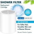 thumbnail image 2 of 20 level shower filter compatible with 100/220 filter cartridges, suitable for hard water, shower head replacement filter (1 piece set), 2 of 4