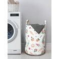 thumbnail image 3 of Ice Cream Laundry Bag, Continuous Sweets Lollipop Romantic Pastel Colors, Hamper Basket with Handles Drawstring Closure for Laundromats, 13" x 19", Blush Multicolor, by Ambesonne, 3 of 4