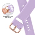 thumbnail image 3 of BANDOVA Silicone Sport Band Compatible with Apple Watch 44/45/46/49/42mm(Series 3/2/1), Waterproof Strap with Classic Buckle for Women Men, Lavender, 3 of 7