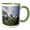 Green/White, variant on 3drose, Dilophosaurus Dinosaurs Run, 15oz Mug