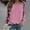 Pink, variant on Womens Plus Size Tops 2023 Fashion Long Sleeves Casual Shirts Soild Color Round Neck Sweatshirt Pullover Loose Tunic Tops Up to 65% off