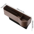 thumbnail image 3 of Estuche multifuncional de fibra de carbono organizador para espacio de asiento de automóvil (pasajero marrón), 3 of 5