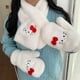 thumbnail image 3 of Guantes de felpa Sanrio Hello Kitty Anime Pachacco Y2K dulce chica colgante cuello manopla moda versátil resistente al frío bufanda de dibujos animados, 3 of 4