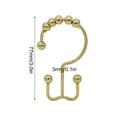 thumbnail image 2 of Mouliraty Gold Shower Curtain Hooks Rings, Rust-Resistant Metal Double Glide Shower Hooks Rings for Bathroom Shower Curtains Rods, Set of 10 Hooks - Gold, 2 of 7