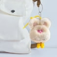 thumbnail image 3 of Soft Cute Bunny Keychain Cute Plush Rabbit Design Soft Comfortable Touch with Hanging Rope Plush Doll Keychain, 3 of 10