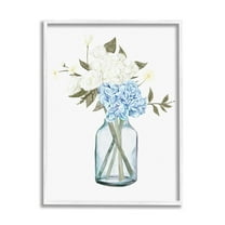 Soft Cottage Flower Arrangement Botanical & Floral Graphic Art White Framed Art Print Wall Art
