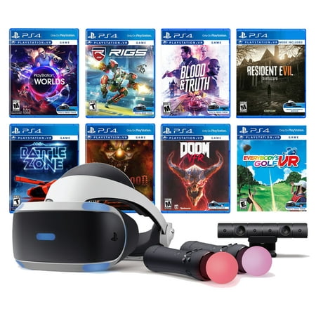 Napier pesado Respeto a ti mismo PlayStation VR 11-In-1 Deluxe Bundle PS4 & PS5 Compatible: VR Headset,  Camera, Move Motion Controllers, VR Worlds, Resident Evil 7, DOOM VFR,  Battlezone, RIGS, Until Dawn, Blood & Truth, Golf | Walmart Canada