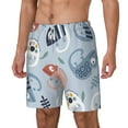 thumbnail image 2 of Balery Cute Chameleons On Blue Mens Swim Trunks Swim Shorts for Men Quick Dry Inseam Beach Shorts with Compression Liner Pocket-XX-Large, 2 of 9