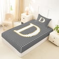 thumbnail image 4 of Erosebridal Initial D Letter Twin Sheet Sets for Kids, Abstract Lines Bedding, 3-Piece, 4 of 5