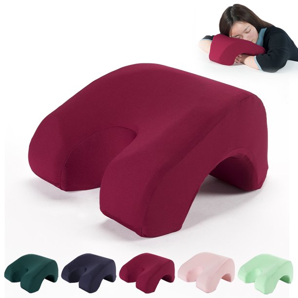 Almohada de espuma viscoelástica de rebote lento para la hora del almuerzo Almohada para la hora del almuerzo para estudiantes Almohada para dormir en la oficina Almohada para la siesta