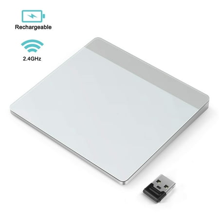 Jelly Comb Wireless Trackpad, 2.4GHz Rechargeable Touchpad with Nano Receiver for Windows 7 and Windows 10 Computer, Notebook, PC,
