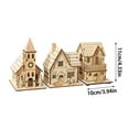 thumbnail image 2 of Village House Wooden Glowing Crafts - Christmas Led Village House Decorations | Wooden Glowing Cabin Ornament, House Christmas Pendant Wooden Decorate for Home, Living Room, Bedroom, Entrance Hall, 2 of 10