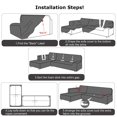 thumbnail image 5 of LA MEACK Sofa Slipcover for L-Shaped Sectional Couch Covers 2-Piece Sofa Cover Furniture Protector Stretch Couch Slipcover with 2 pcs Pillow Covers(Black), 5 of 8