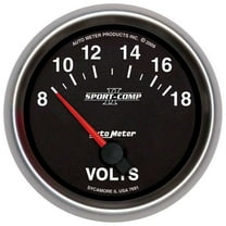 Autometer 2-5/8 Gauge Voltmeter 18V Electric Sport-Comp