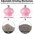 thumbnail image 3 of High Quality Oak Wood Salt and Pepper Grinder Adjustable Coarseness and Refillable -Yx, 3 of 5