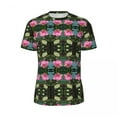 thumbnail image 4 of T Shirt For Men Water Lily Print Sportswear Summer Pink Lotus Vintage T-Shirts Hip Hop Tshirt For Ma, 4 of 7