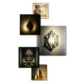 thumbnail image 3 of Designart "Monochrome Sacred Geometry I" Modern Midcentury Metal Wall Art Set, 3 of 5