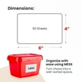 MESS Large Bin Labels for Storage Bins (50 6x4) Storage Bin Labels