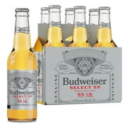 Budweiser Select 55 American Lager Beer 6 pack 12 fl oz Glass Bottles 2.4% ABV
