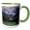 Green/White, variant on 3drose, Low Flying Clouds in the Valley in Alaska, 11oz Magic Transforming Mug