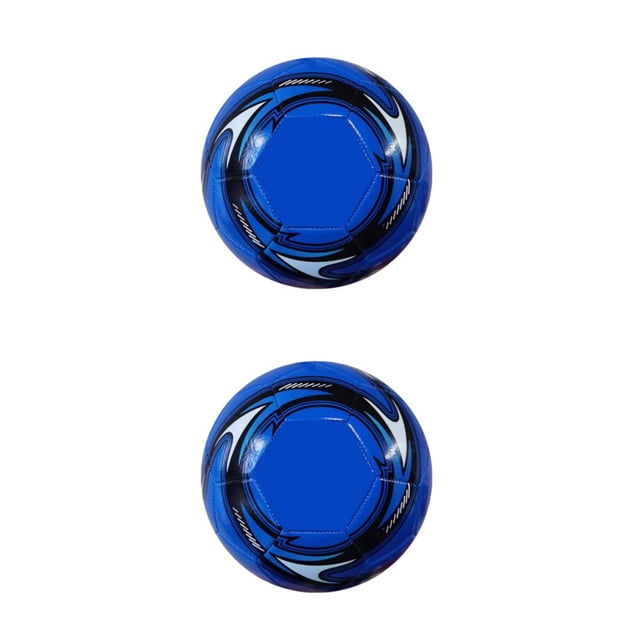 Transemion Kids Soccer Ball Waterproof PU Leather Competitive Game Fun Football Teamwork Training Soccer Ball Blue 2Set