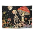 thumbnail image 5 of PRATYUS Mushroom Skull Tapestry for Bedroom, Skeleton Lover Wall Hanging, Hippie Moon Star Goth Tapestries, Garden Floral and Butterfly Poster for Living Room Dorm Decor Painting, 5 of 6