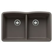 Blanco 440185 Diamond 32" Undermount Double Basin Silgranit Kitchen Sink - Volcano Gray