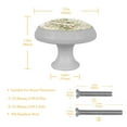thumbnail image 4 of 4PCS Round Floral Pattern Cabinet Fluorescence Knob Glowing in the Dark Furniture Drawer Pulls Handle with Screws, 4 of 5