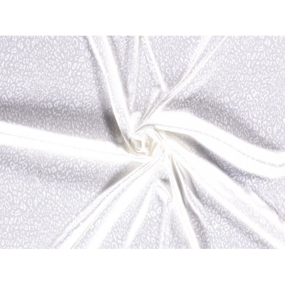 Minerva Stretch Woven Jacquard Satin Fabric White - per yard