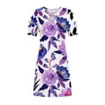 thumbnail image 4 of Vestido casual de mujer con hombros descubiertos y mangas cortas con estampado de espalda para adelgazar Fridja  bnh1222, 4 of 5